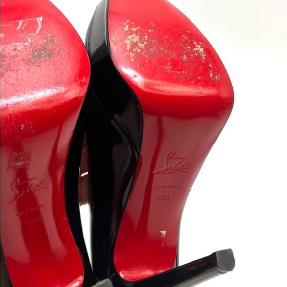 🔥😍🔥 Christian Louboutin Bianca 140 Black Patent Platform Pumps 39.5❤️🔥❤️ - Picture 3 of 5